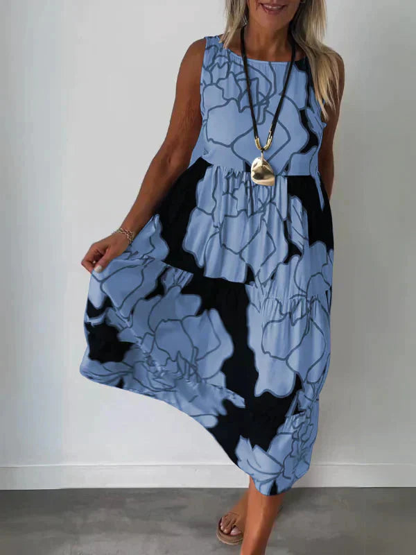 Sylis | Sleeveless Printed Dress