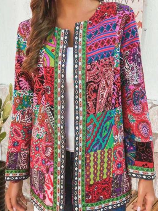 Sylis | Women's Ethnic Floral  Coat Jacket