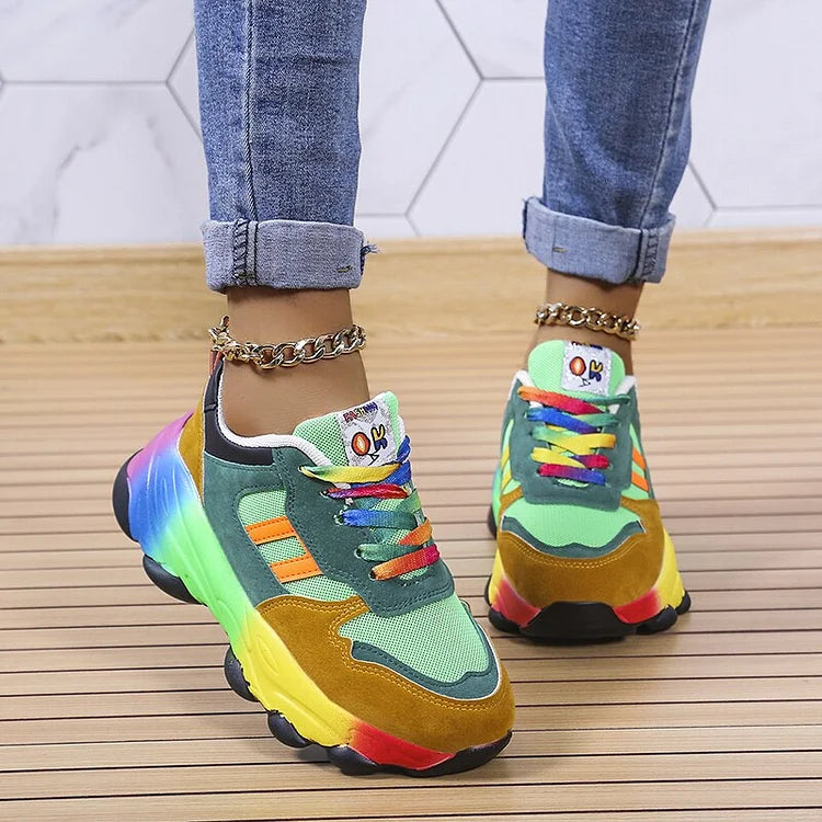 Sylis | Vibrant Rainbow Design Shoes