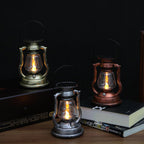 Solar Retro Kerosene Lamp Horse Lamp LED Outdoor Garden Patio Decoration Portable Flame Candle Light