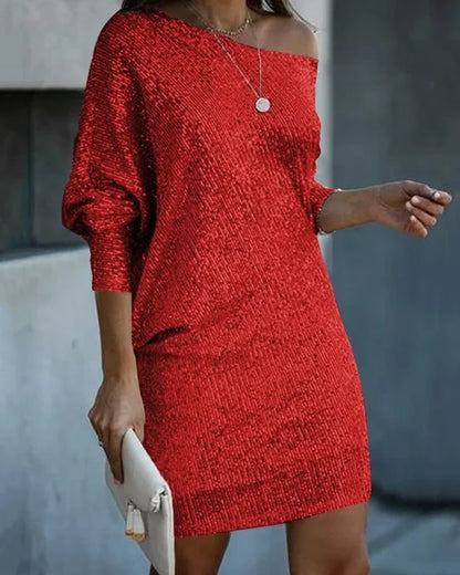 Sylis | Party sequin dress with contrast