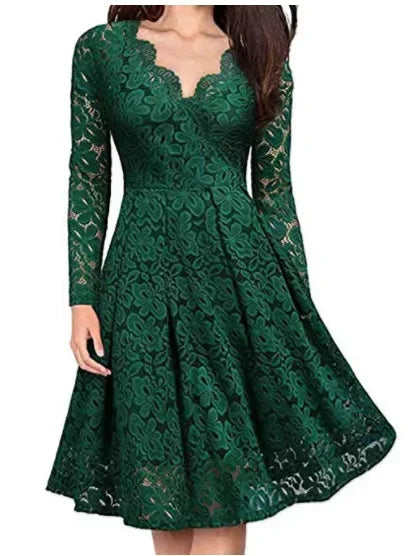 Sylis | V neck lace dress