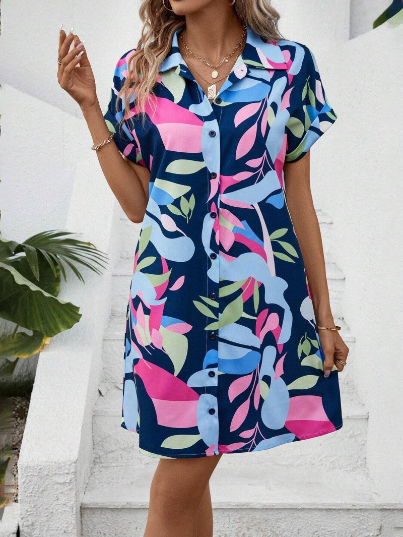 Sylis | Printed Button Down Dress