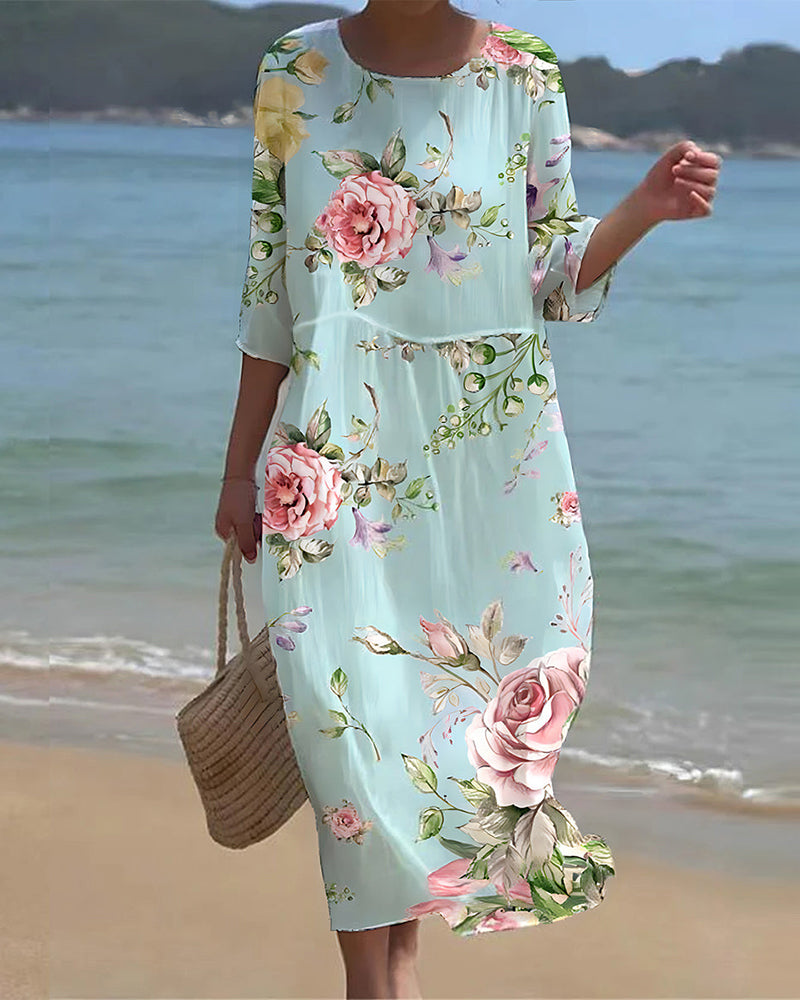 Sylis | Elegant Floral Print Dress