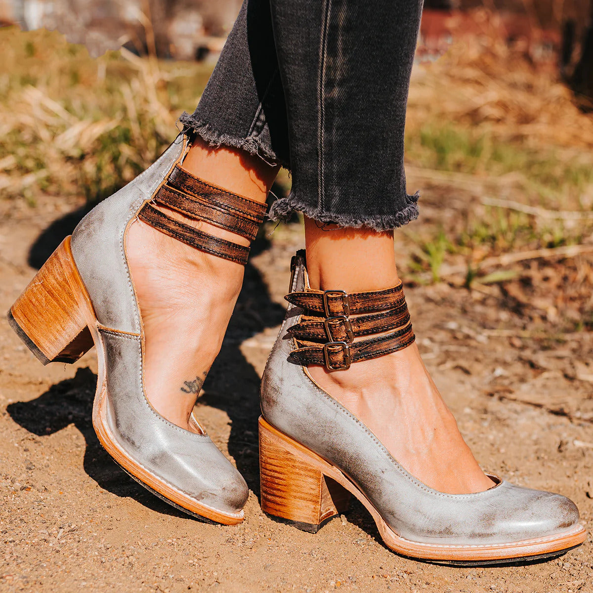 Sylis | Strapped Block Heel Shoes