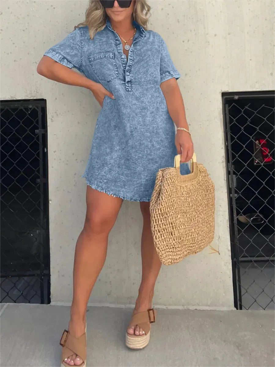 Sylis | Women's Washed Shirt Dress