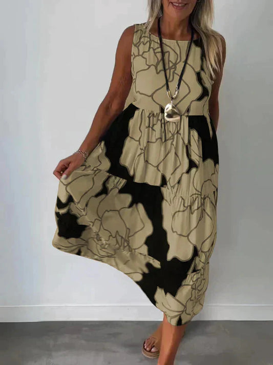 Sylis | Graceful Sleeveless Printed Dress