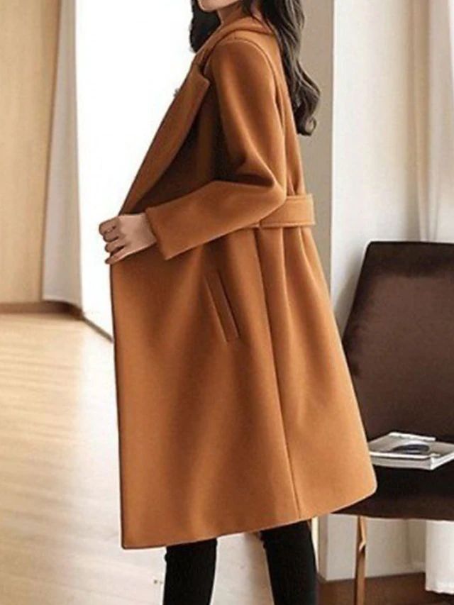 Sylis-Mode - Winter Wool Coat Belt Slim