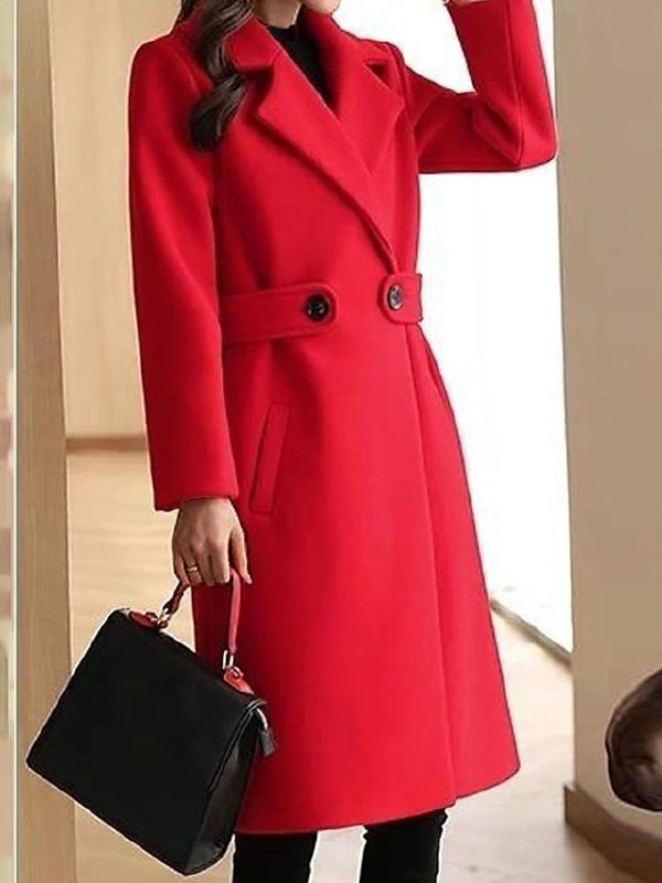 Sylis-Mode - Winter Wool Coat Belt Slim