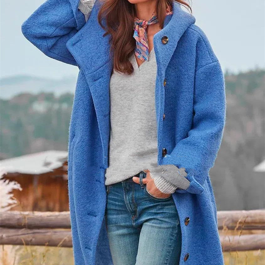 Sylis - Plain Color Fashion Coat