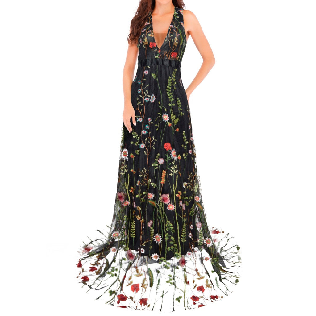 Sylis | Fabulous Sleeveless Embroidered Dress