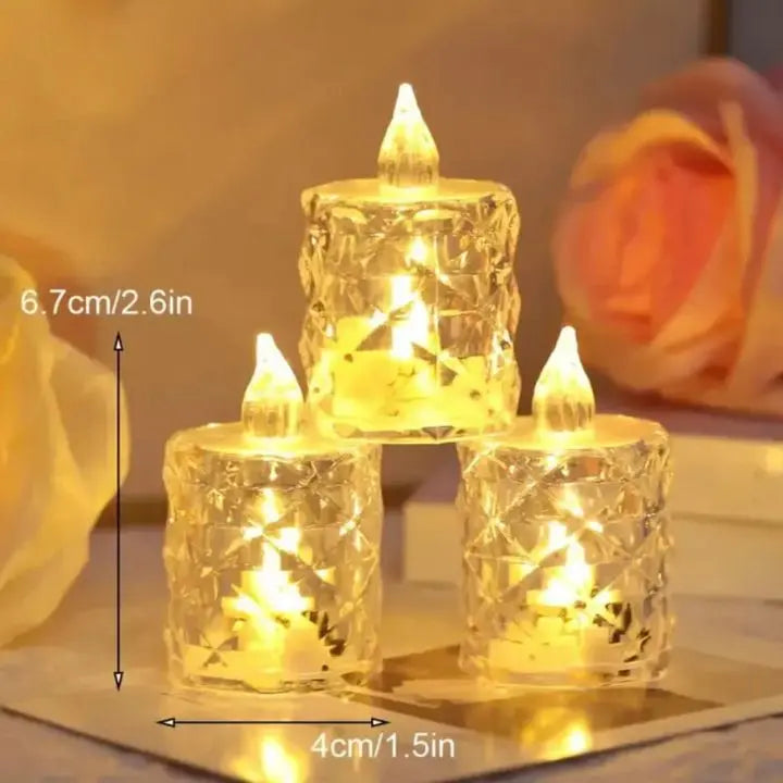 Crystal LED Candle – Flameless, Safe & Stylish