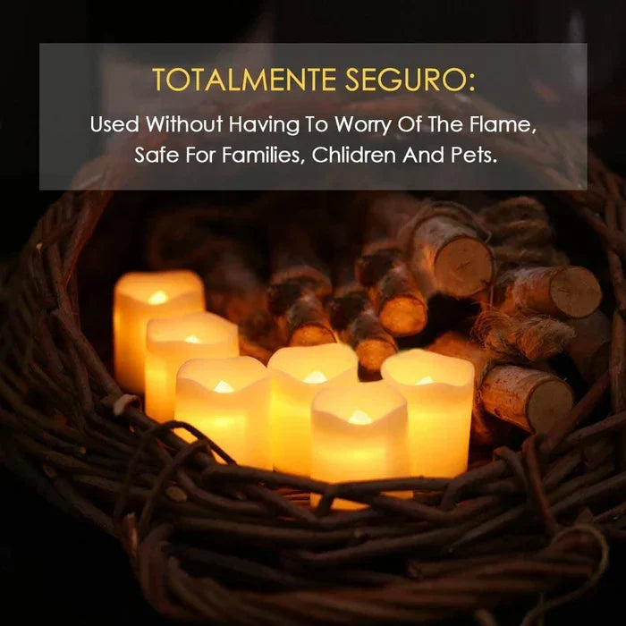 Set of 24 LED Flameless Candles - GlowFlicker