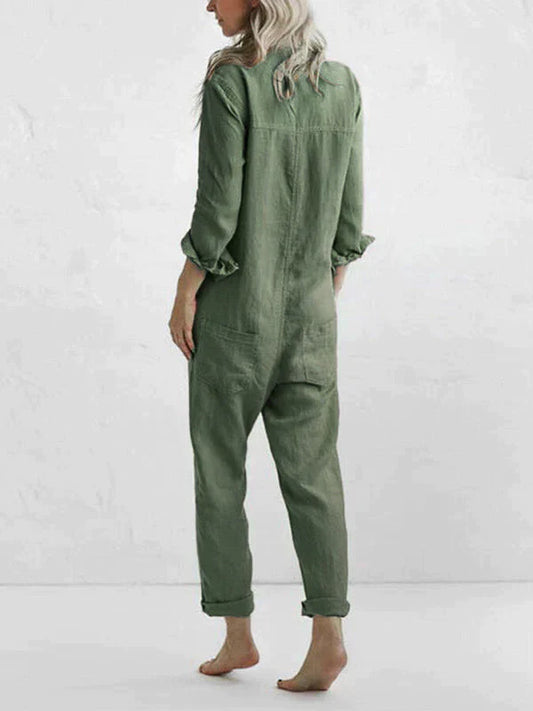 Sylis | Cotton Turn-Down Jumpsuit