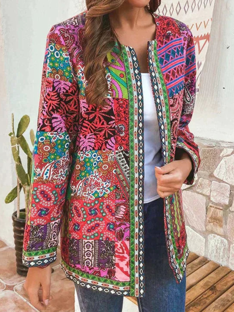 Sylis | Women's Ethnic Floral  Coat Jacket