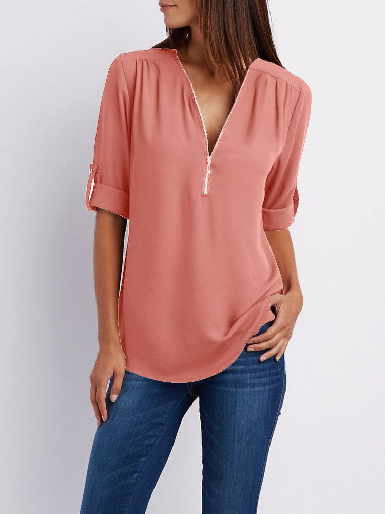 Maxime™ - Long-sleeved Loose Blouse