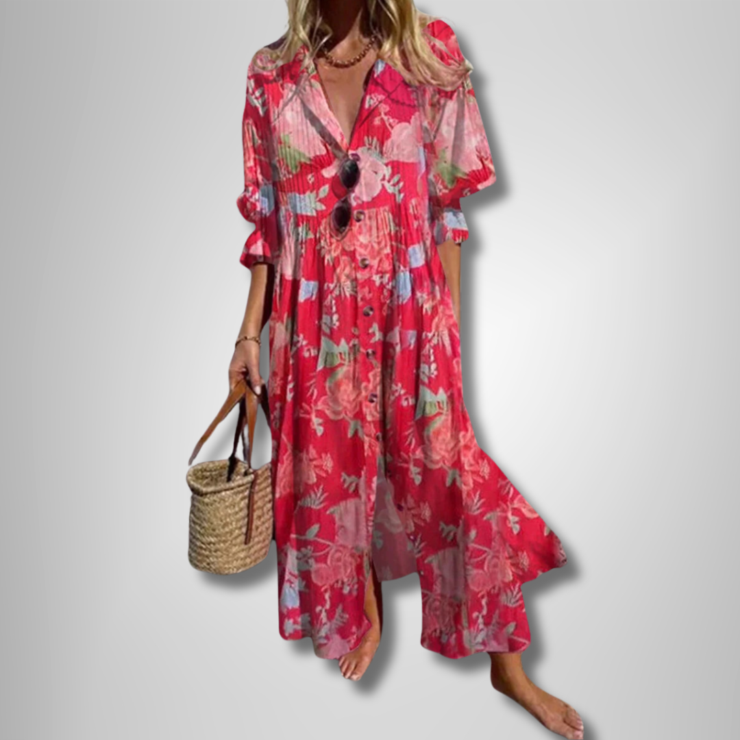 Sylis | Long Dress with Floral Print