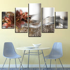 Timeless Peach Lilies 5 Piece - Canvas Wall Art Painting