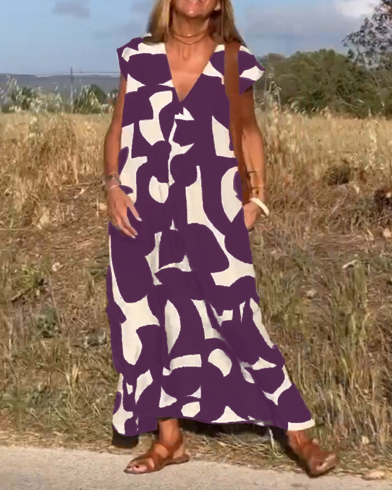 Sylis | Women's Printed Long Dress