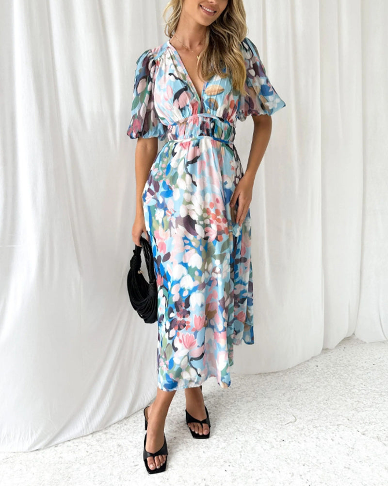 Sylis | Boho Floral Maxi Dress