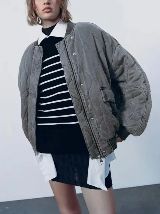 Sylis | Cotton jacket with round collar