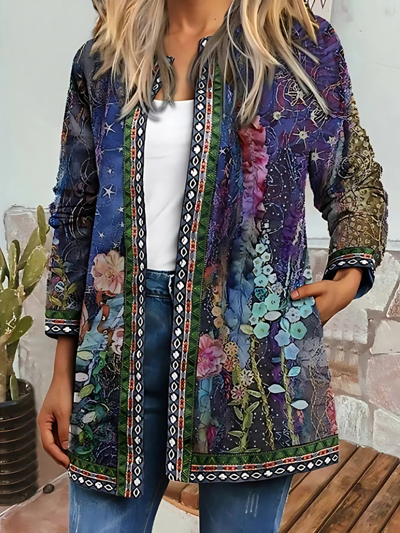 Sylis | Women's Ethnic Floral  Coat Jacket