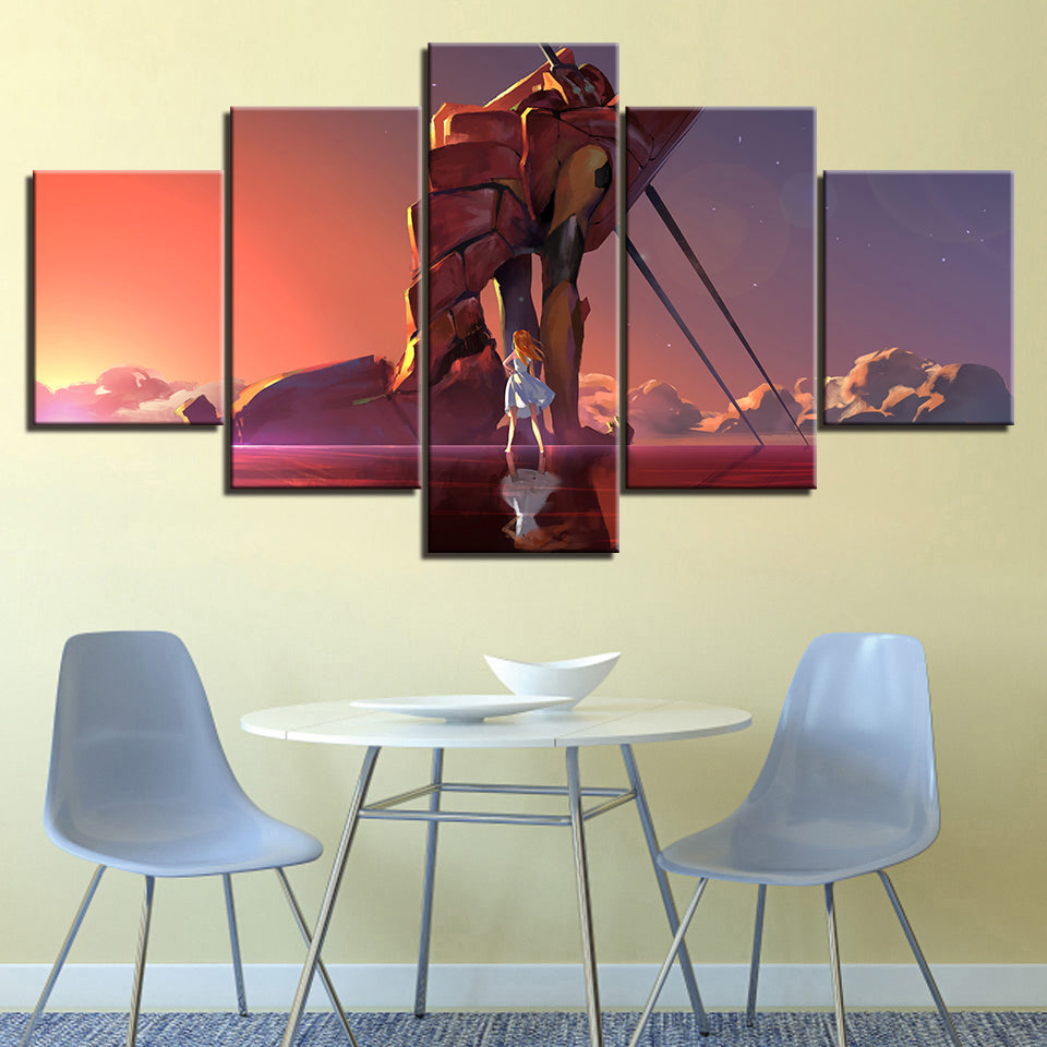 Woman Looking At A Rock - Canvas Wall Art Painting
