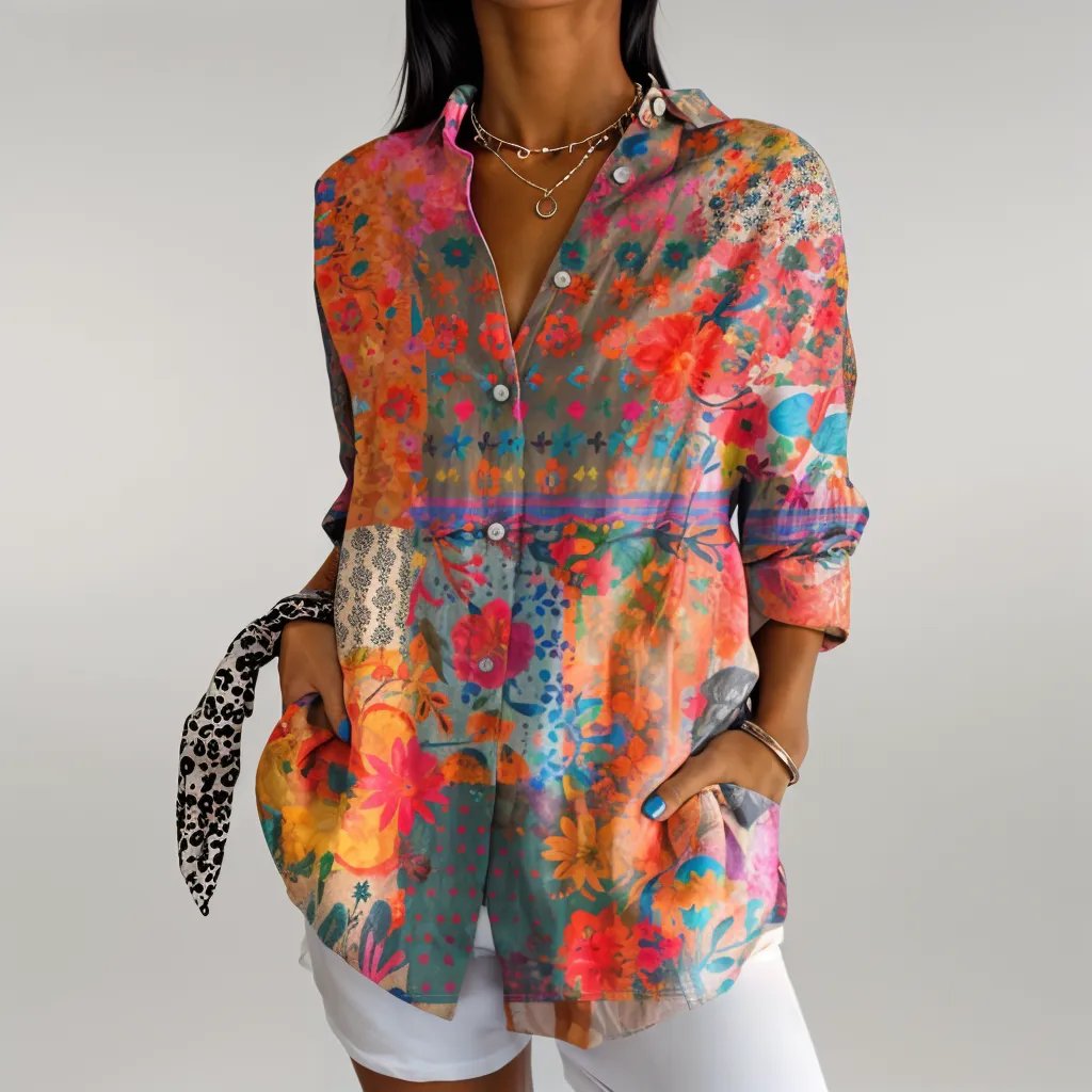 Sylis | Vintage Floral Print Blouse