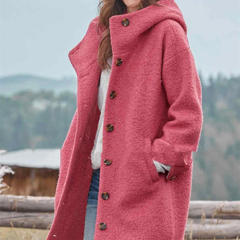 Sylis - Plain Color Fashion Coat