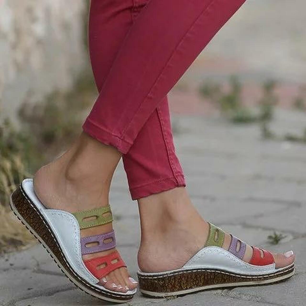 Sylis | Comfortable Supportive Tricolor Sandals for Women