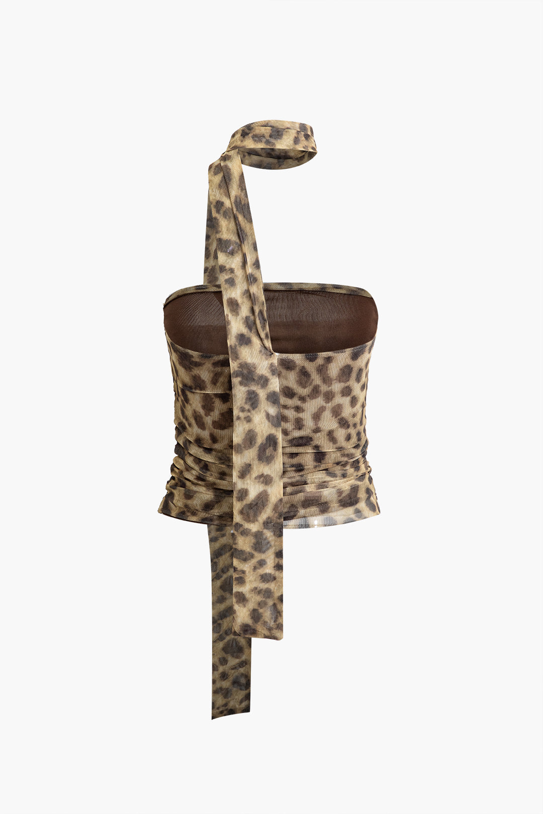 Sylis halter type net with leopard print