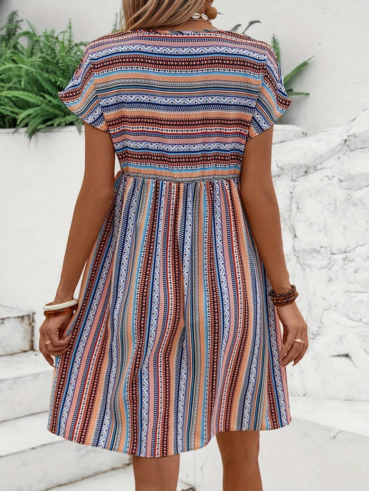 Sylis | Striped Boho Style Dress