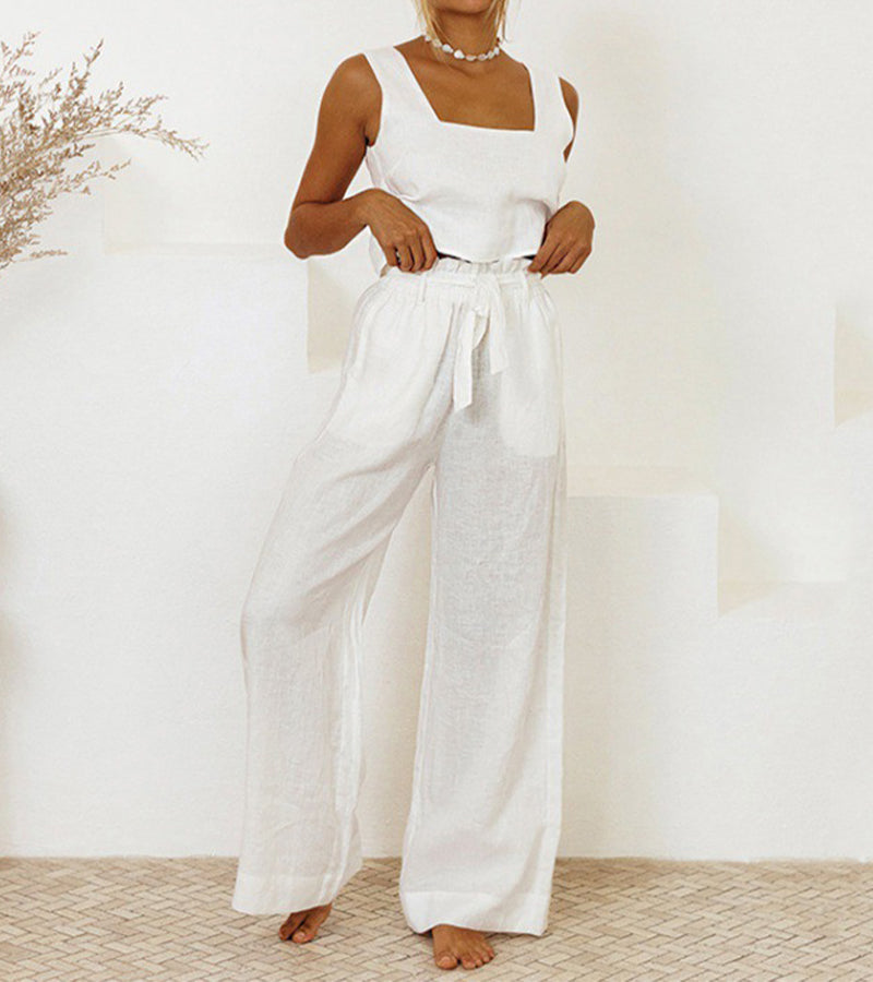 Sylis | Minimalist Top and Wide-Leg Pants Set