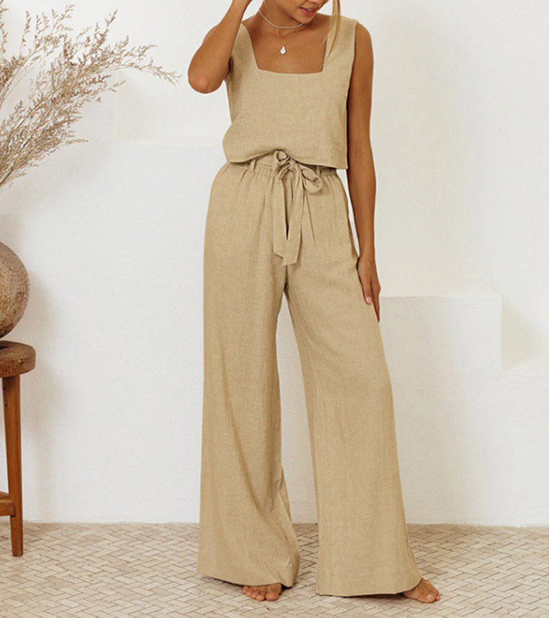 Sylis | Minimalist Top and Wide-Leg Pants Set