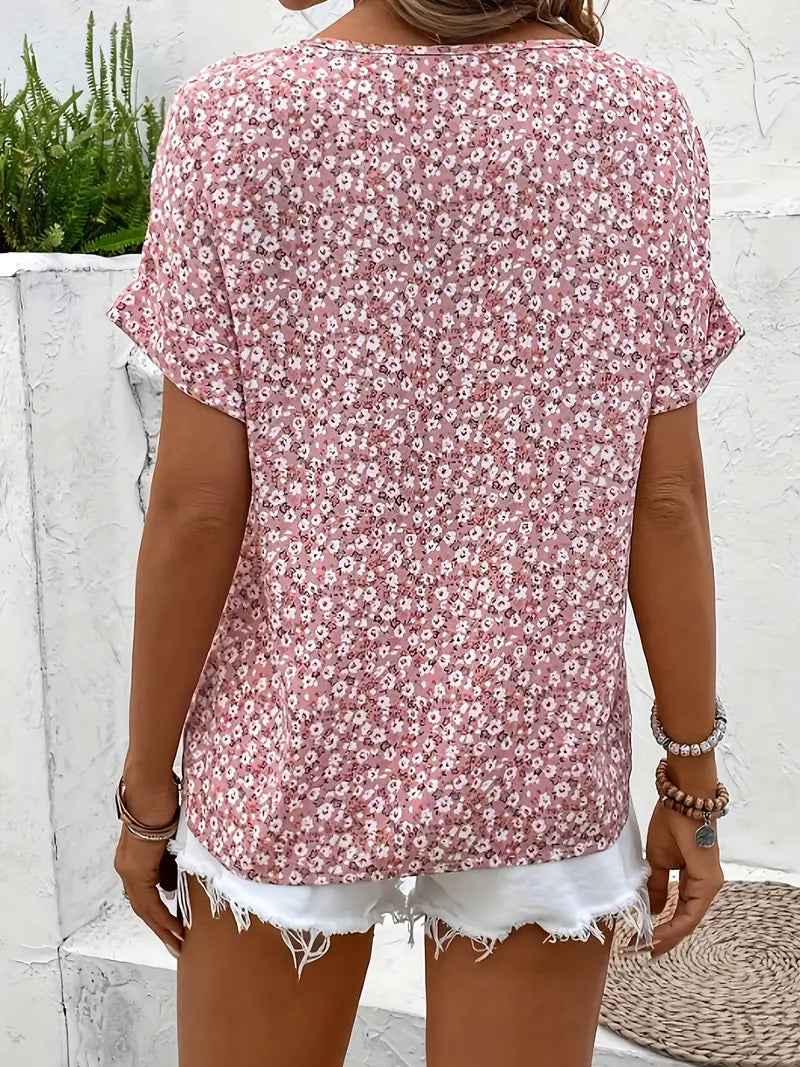 Sylis | Floral Button-Up Casual Blouse