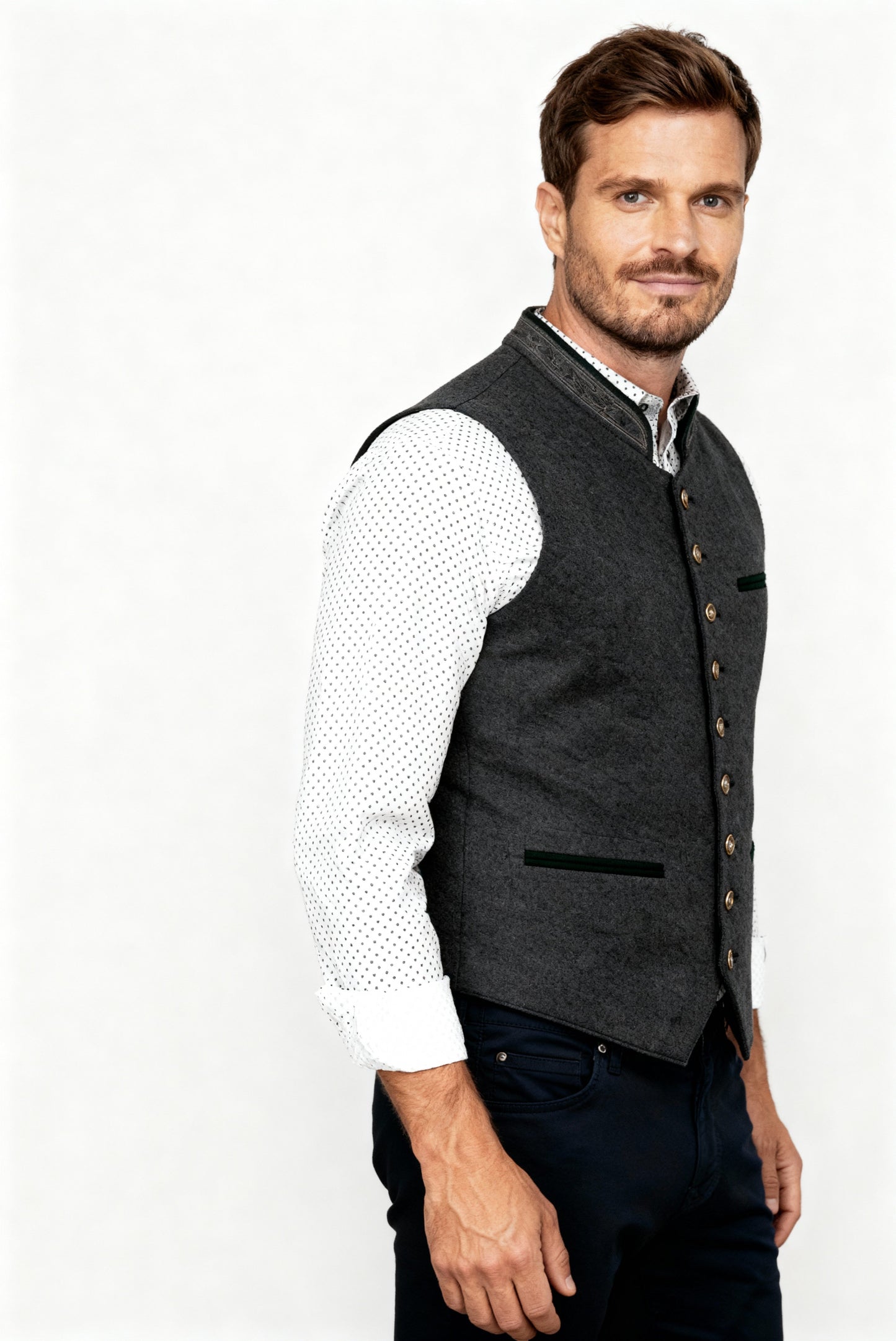 Sylis-Mode - Elegant Men's Traditional Vest Gray