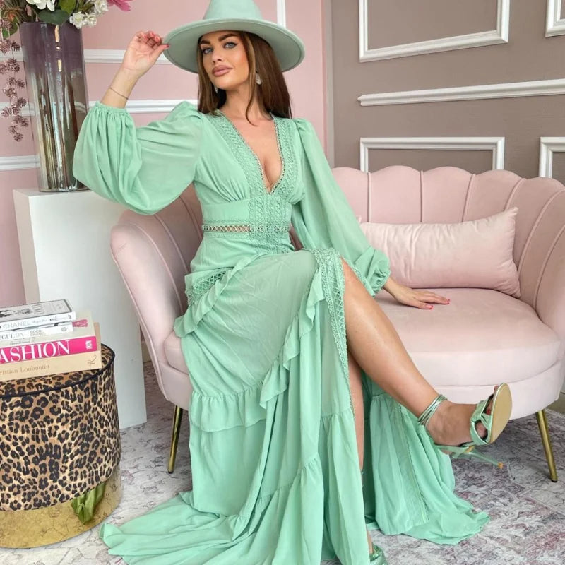 Sylis | Tiered Long Sleeve Maxi Dress