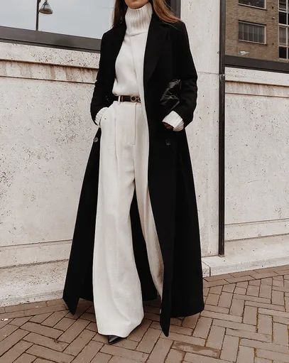 Sylis-Mode | Black Relaxed Winter Coat
