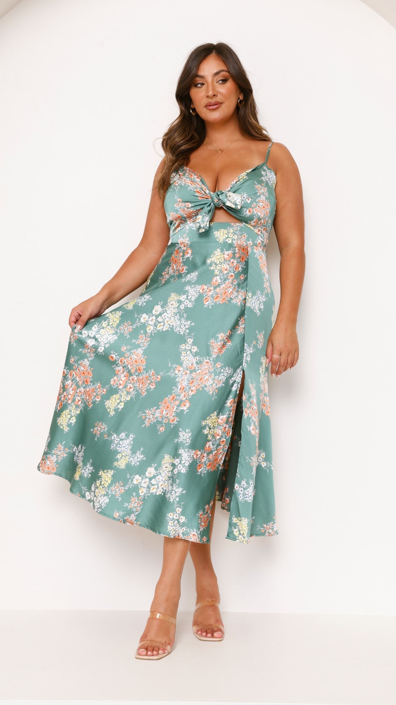 Sylis | Green Floral Dress