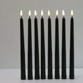 3 pieces black LED candles with flickering flame