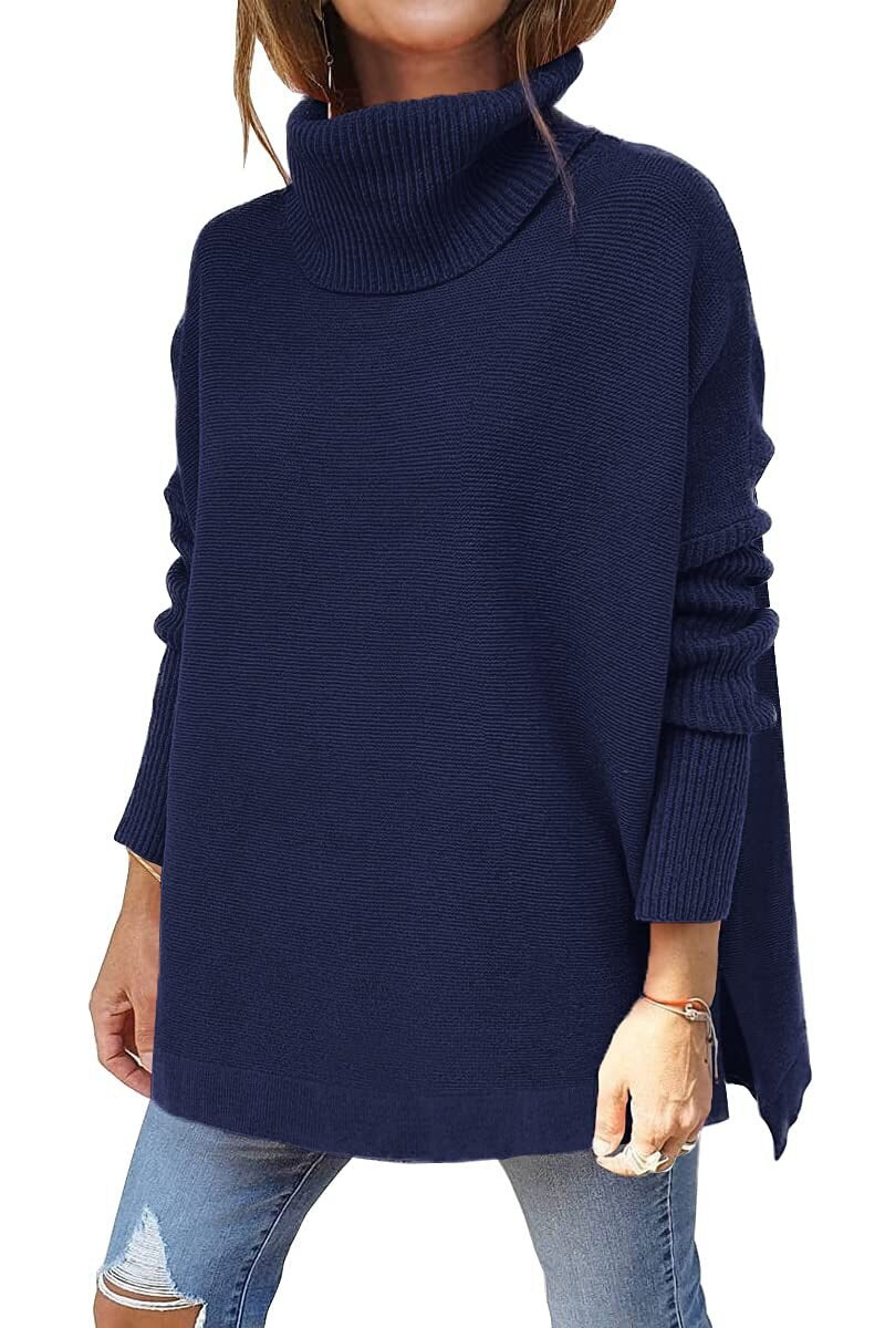 Sylis | Women's Tricot Sweater With Stand Collar