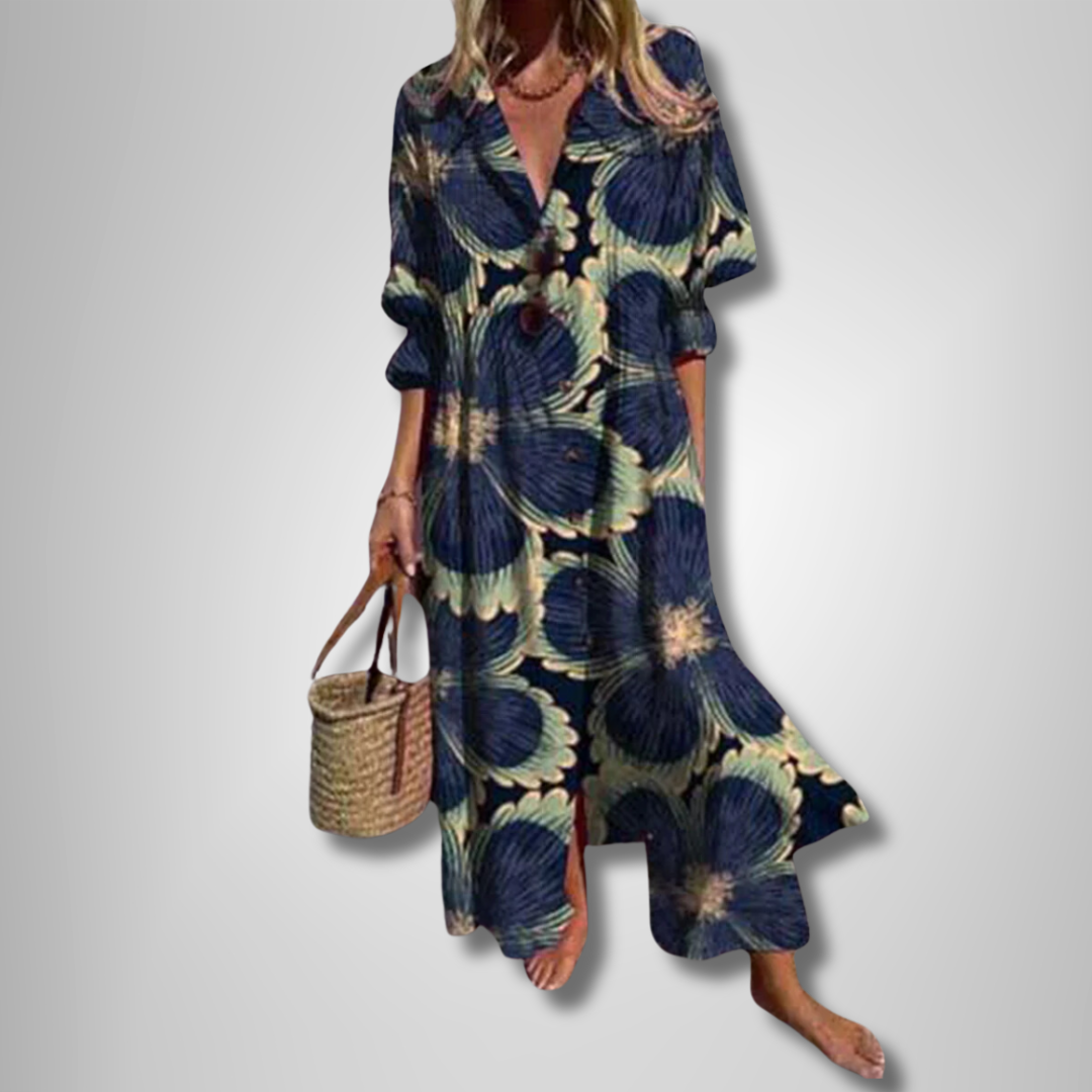 Sylis | Long Dress with Floral Print