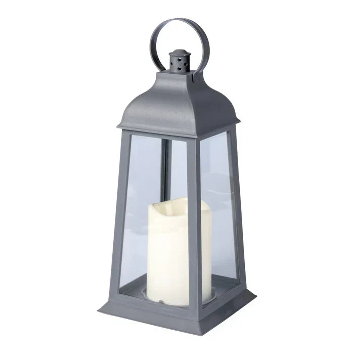 LED lantern set – 2 pieces with realistic candle flicker for indoor and outdoor