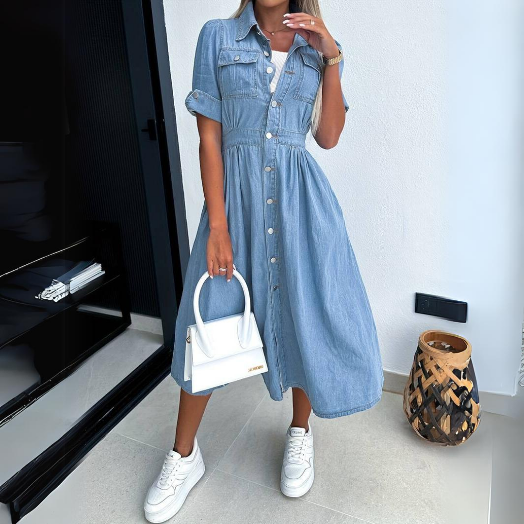 Sylis | Women's Elegant Trendy Denim Dress