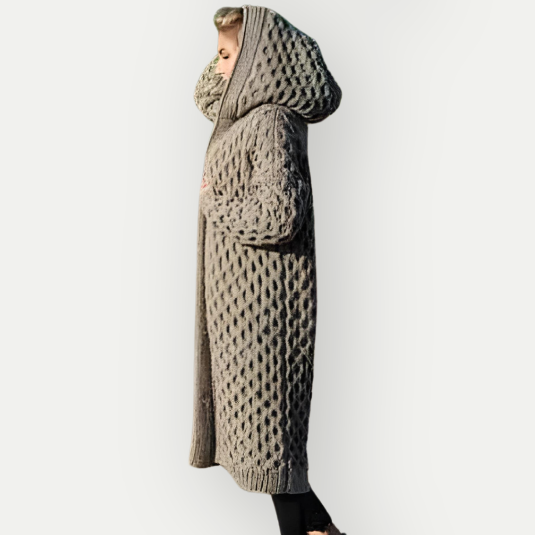 Sylis | Wool Cardigan With Hoodie