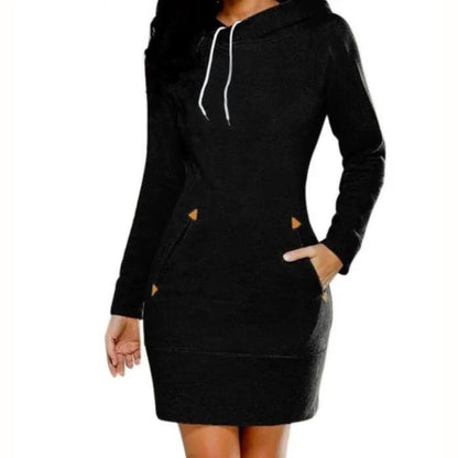 Sylis | Casual hooded sweat dress with pockets