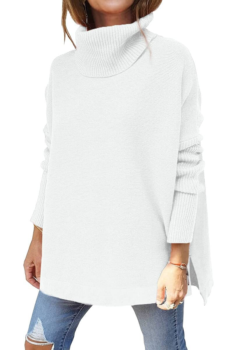 Sylis | Women's Tricot Sweater With Stand Collar