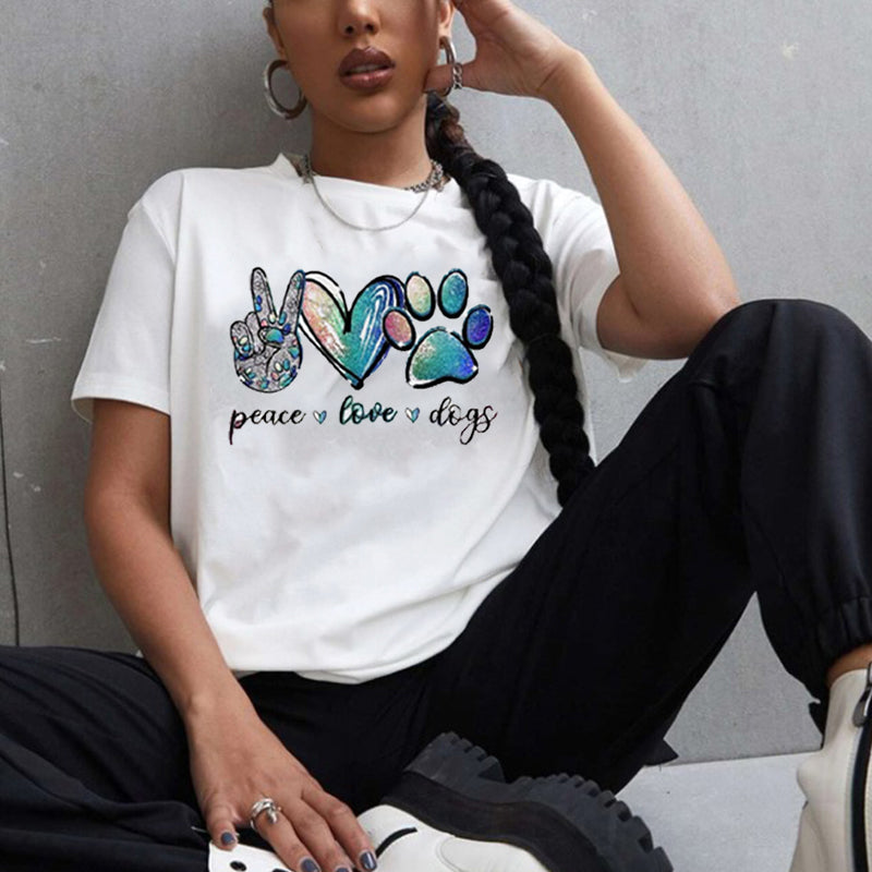 Sylis | Peace, Love & Dogs T-Shirt