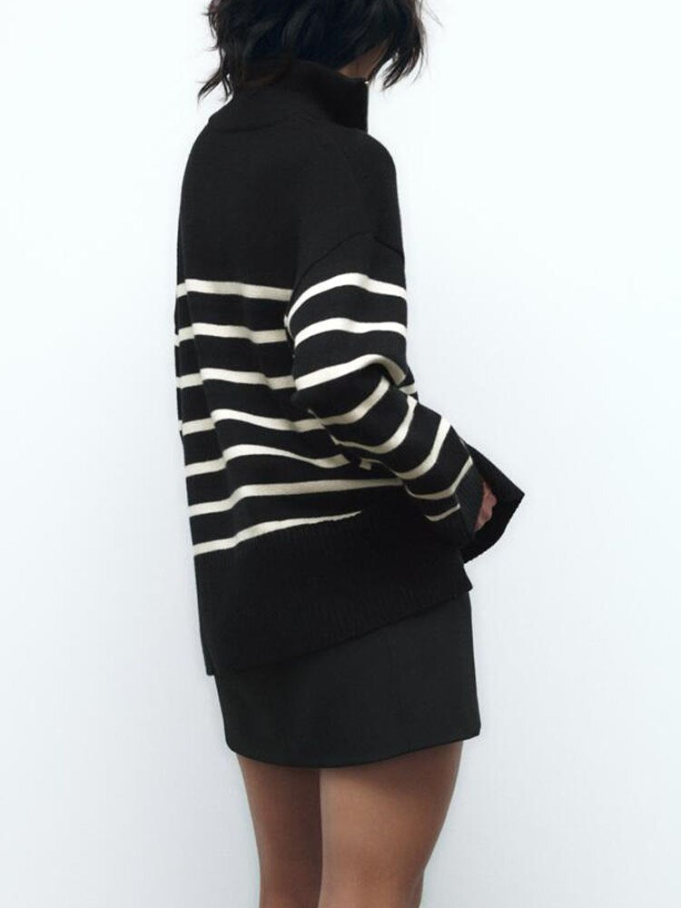 Sylis | Striped Zip Jumper