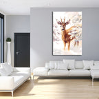 Young Elegant Deer - Canvas Wall Art Painting